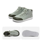 HOBIBEAR Mid-Top Barefoot Shoes Unisex Wide Toe Minimalist Ankle Boots Artificial Leather Outdoor Non-Slip Sneaker