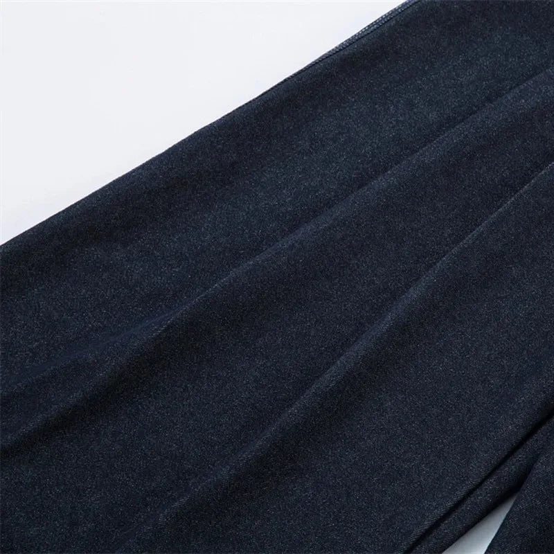 【Mirrordust】Pleated Baggy Jeans Men Loose Wide Leg Jeans Trousers Streetwear Harajuku Hip Hop Jeans Denim Pants