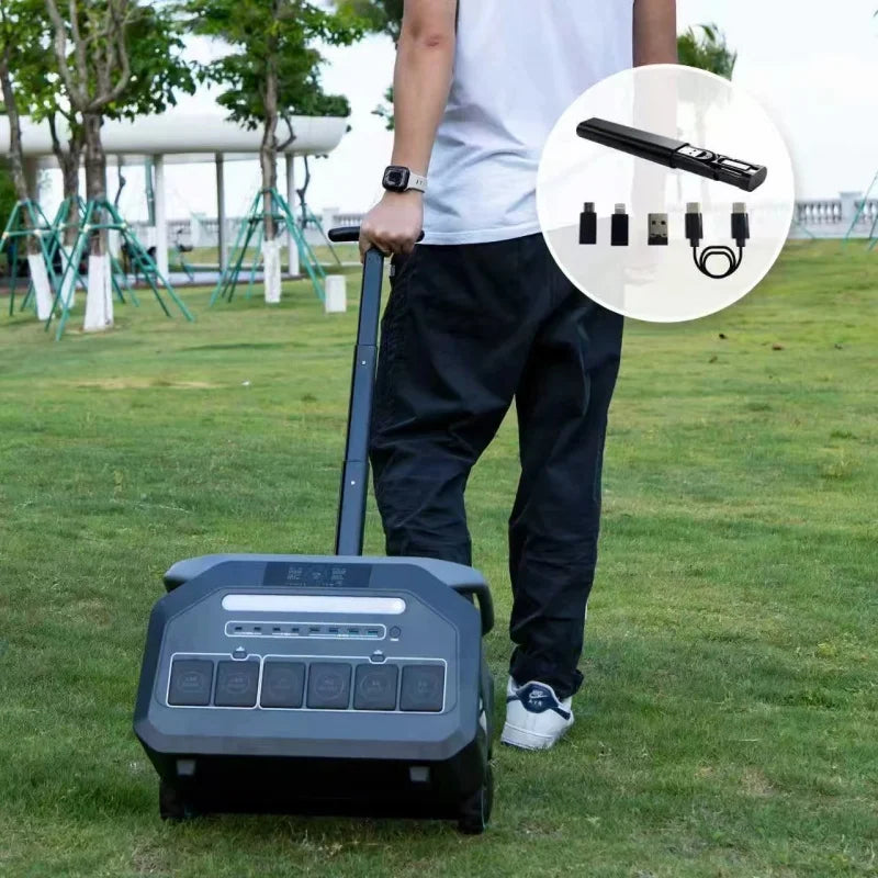 IEE P3200 Portable Power Station 3200W LiFePO4 Battery MPPT Solar Panel Flashlight Large Capacity Pure Sine Wave Inverter