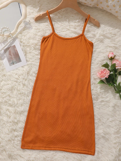 New Summer Stretch Mini Dress 2026 Women Sexy Bodycon Skirt Strap Beach Outfit Tight Wrap Hip Dress Sleeveless Camisole Sundress