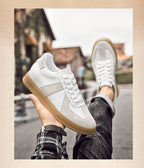 Invisible Height-Increasing Shoes 8cm German Training Shoes for Men, Summer Breathable Casual Sneakers, Genuine Leather Retro Versatile Forrest Gump Shoes 6cm