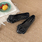Polka Dot Mary Jane Shoes Women Sweet Ruffle Internal Elevation Shoes Ladies Soft Sole Slip On Daily Comfort Dress Footwear