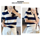 WinvyNee Summer Half Sleeved Women's Solid Polo Shirt Casual Cotton Striped Top T-shirt Women Clothing Casual Knitted A1002022