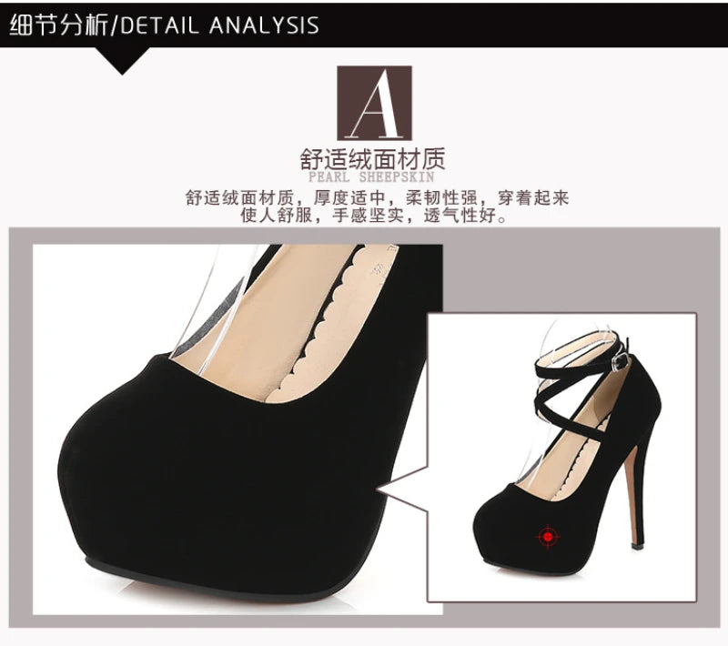Summer New European American Fashion Cross Ankle Strap High Heels For Women Night Club Party Dress Shoes Comfortable Elegant