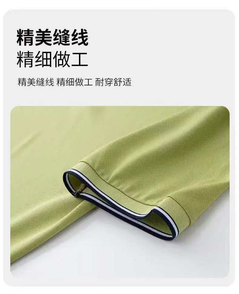Light Luxury 202 Paul Men's Polo Shirt Short Sleeved T-shirt Casual Daily Lapel Sweatshirt Base