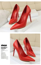 Women Korean Version Fashion Shallow Mouth Office Shoes Stiletto Party Single Shoes Female Comfort Women Heels Simple 9511-17