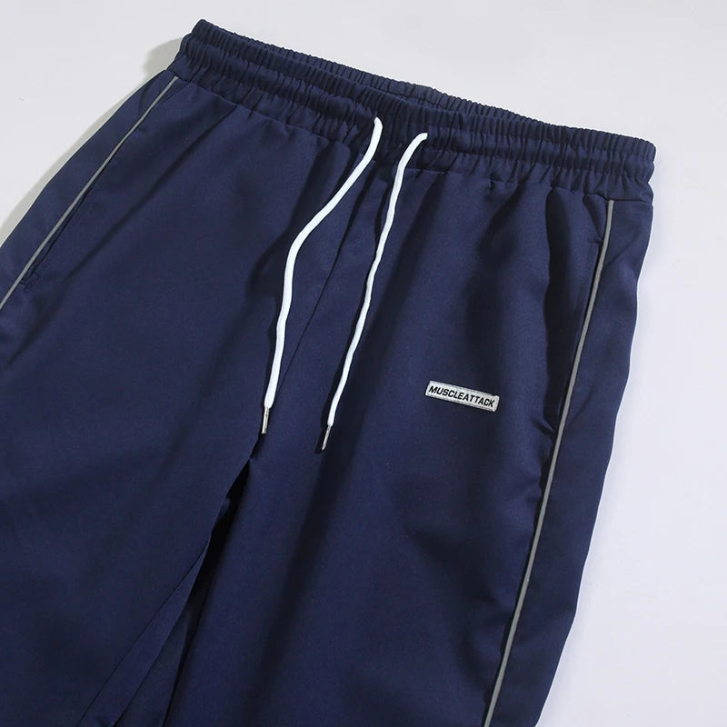 Men's Casual Sweatpants Solid Color Sports Pants Summer Autumn Lightweight Cargo Trousers High Street Loose Straight Trousers