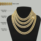 12.5mm Iced Out Miami Cuban Link Necklaces Free Shipping Bling Rapper Chains For Men Hip Hop Daily Party Fashion Jewelry Gift