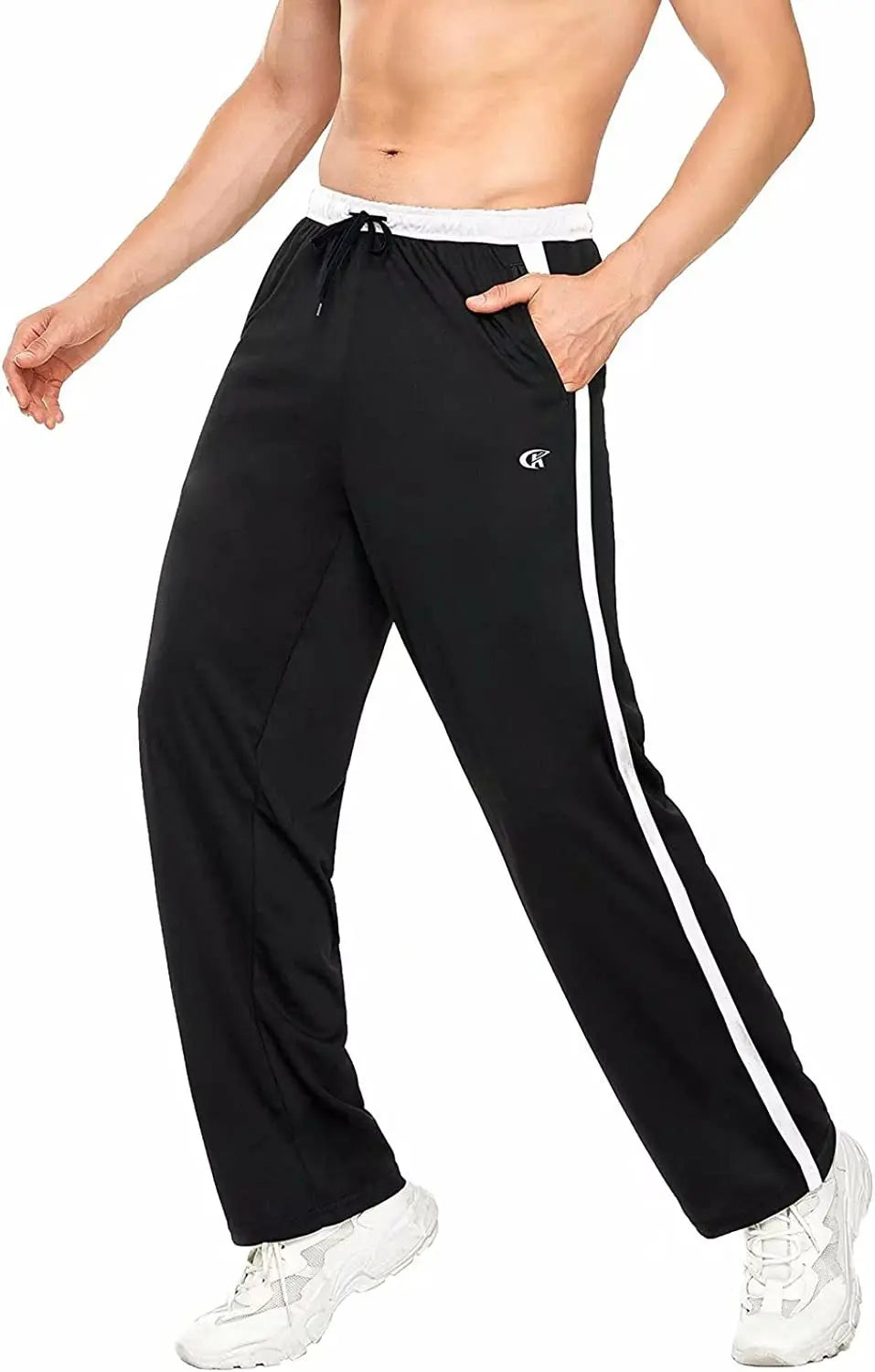 Men Sweatpants Running Sport Pants Drawstring Lightweight Solid Joggers Sport Streetwear Casual Breathable Trousers Tracksuit