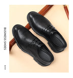 New Men Hollow Summer Platform High Heel 5/8/10 CM Height Growth Formal Men Derby Leather Shoes Man Wedding Dress Shoes Elevator