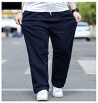 Men's Summer Workwear Pants Plus Size Loose Straight Leg Casual Trousers XL-8XL Big and Tall Large Summer Pants Asian Size