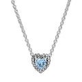 925 sterling silver heart-shaped ring necklace earrings sparkling luxury crystal women's jewelry set holiday surprise gift