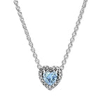 925 sterling silver heart-shaped ring necklace earrings sparkling luxury crystal women's jewelry set holiday surprise gift