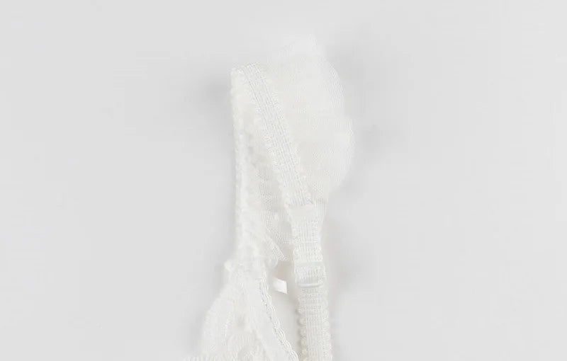 French Embroidery Lace Women's Bra Set Top Sweet Female Wedding White Bralette Vest Sexy Corset Bras Comfortable Intimates