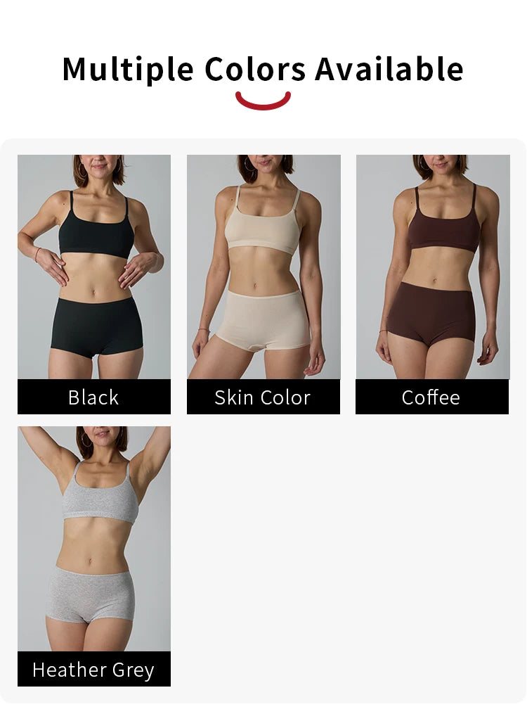Cotton Bralette Seamless Breathable Underwears Lingerie Sets for Women's Fitness Sports Bras Panties Ladies No Bra Pad Intimate