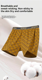 3PCS/Pack 95% Cotton Soft Plaid Alo Boxers Hombre Loose Breathable Hygroscopic Mens Shorts Sport High Elastic Waist Underwear