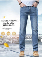 2026 Brand Best Price Comfort Straight Denim Pants Men's Jeans Business Casual Elastic Male High Quality Trousers