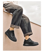 Men Genuine Leather Height Increasing Elevator Shoes Men non-slip BreathableElevator shoes Man Sneakers Comfortable Casual Shoes