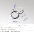 925 Sterling Silver Spring Ring Clasp with Open Jump Ring, 5-8mm Spring Ring Clasps with Open Ring For Jewelry Making Findings