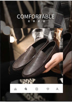 In 2025, the new men's casual soybean shoes are fashionable and versatile, and men's work shoes is black and brown  size 39-46.