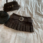 Leopard Print High-Waist Short Skirt Women'S Y2k Sexy Hot Girl New Slim Pleated Skirts Aesthetic High Street Retro A-Line Skirt
