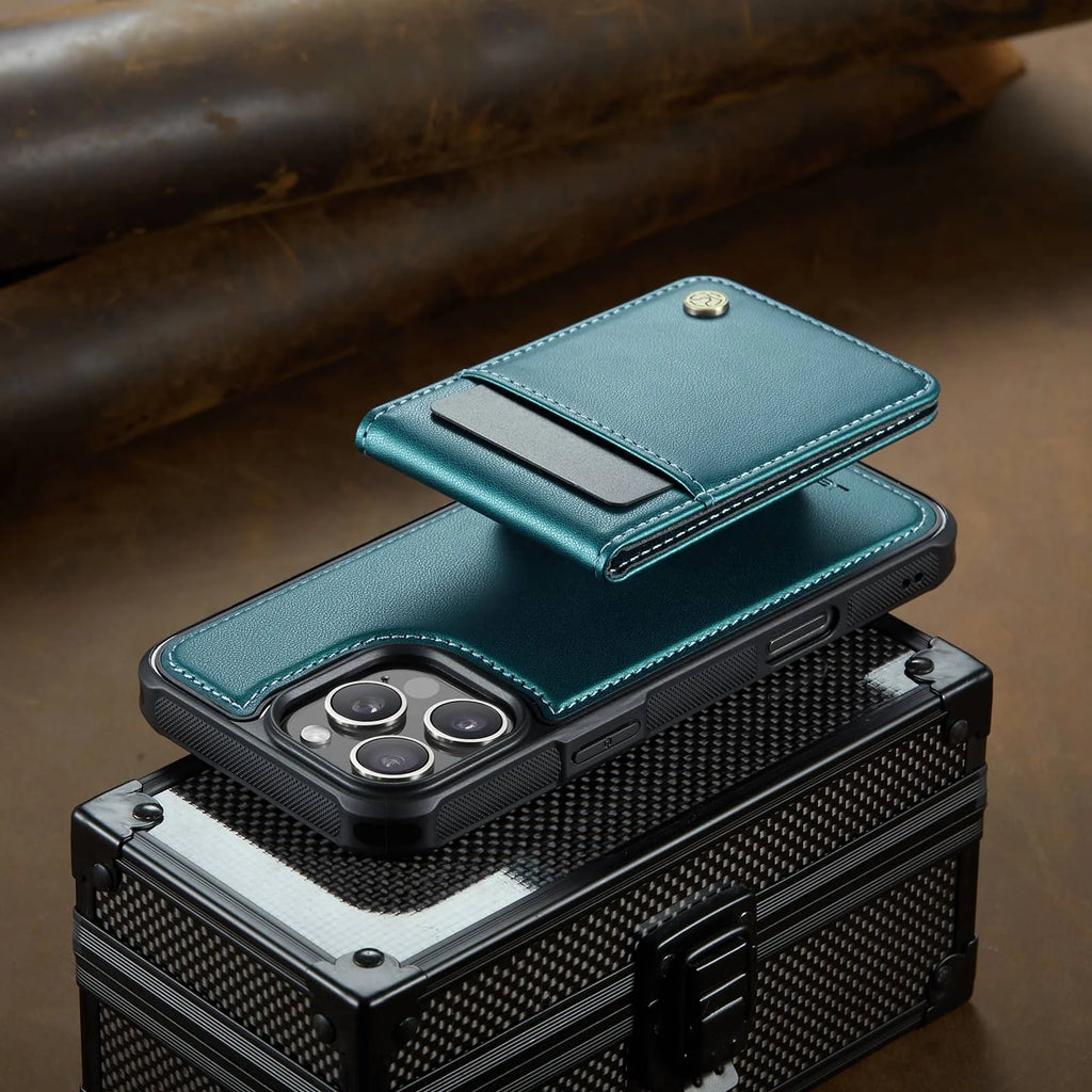 Magnetic 2 in 1 Detachable for iPhone 16/15/14 Pro Max 16 Plus Wallet Case with Card Holder,Magnetic Flip Kickstand Credit Slots