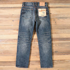 22oz Heavyweight 100% Cotton Washed Men's Selvedge Denim Jeans Taiwan Hand-spun Yarn Plant-dyed Standard Straight Fit Pants 5KM