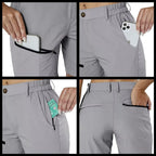 Women's Hiking Cargo Shorts Quick Dry Nylon Shorts Summer Travel Active Golf Shorts with 6 Pockets Water Resistant