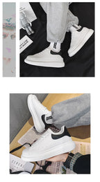 Men's breathable lightweight white shoes spring summer soft-sole comfort walking casual shoes fashion student sports baord shoes