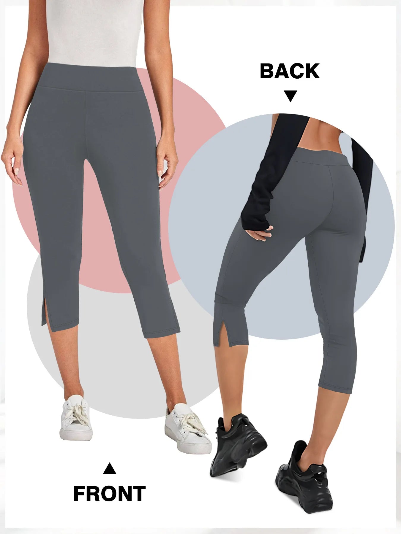 Women's High-Waisted Seven-Point Leggings Summer Thin Stretchy Fitness Sports Yoga Pants Wearable Outdoor