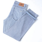 2026 Summer Ice Silk Thin Four Seasons Men's Jeans Loose Straight Wide Leg Pants
