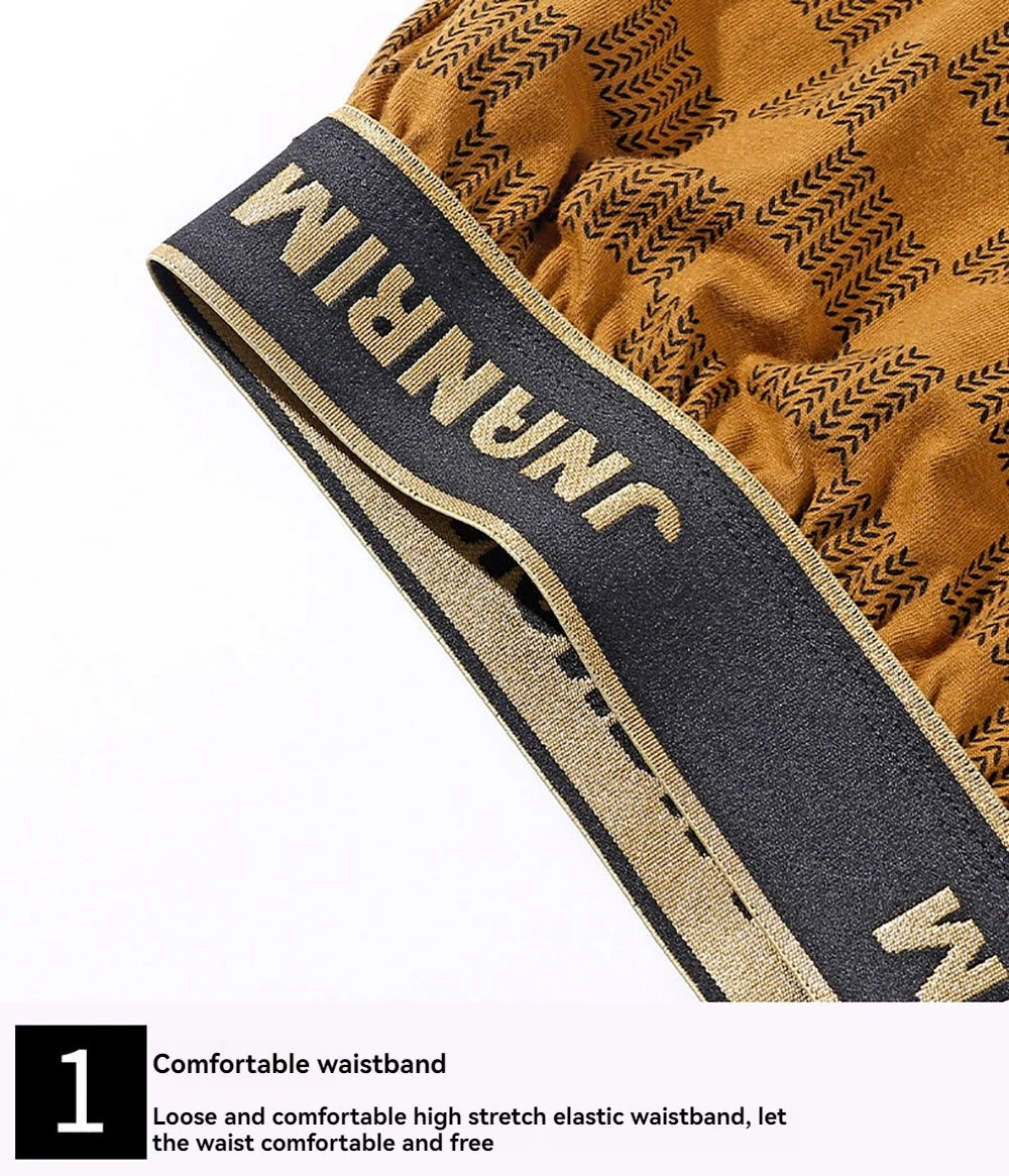 3PCS/Pack 95% Cotton Soft Plaid Alo Boxers Hombre Loose Breathable Hygroscopic Mens Shorts Sport High Elastic Waist Underwear