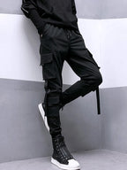 New 2025 Black Cargo Pants Men Summer Hip Hop Streetwear Harajuku Pockets Harem Trousers Joggers Pant Man and Women