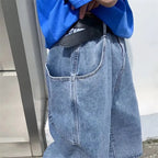 jeans Pants men Summer Short Jeans Big-pockets Breeches Hip Hop Streetwear Baggy Denim Shorts Casual Wide-leg Capris Pants