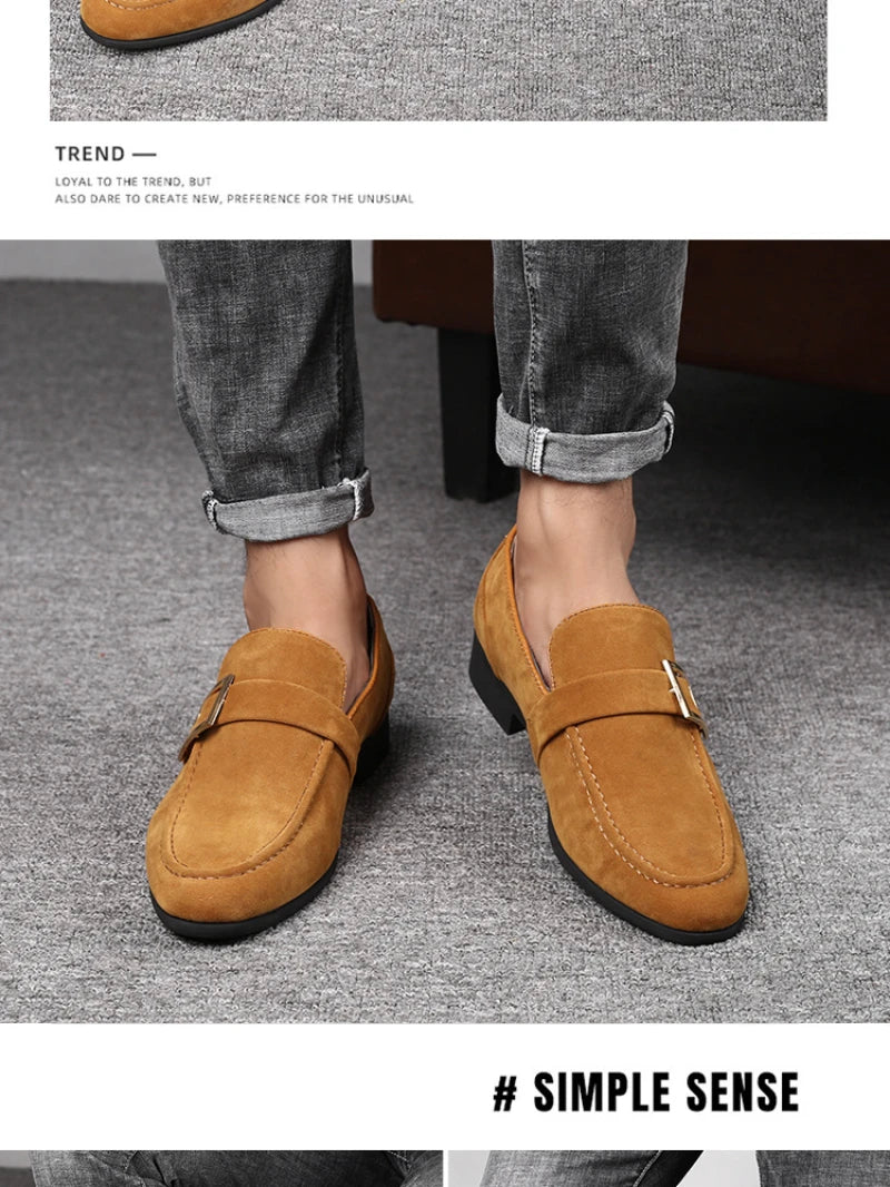 Mens Fashion Black Leather Shoes Autumn British Style Formal Business Footwear Low Top Commute Style Dress Shoes For Suits