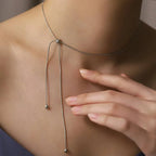 Personalized Snake Chain Adjustable Y Necklace for Woman Clavicle Pendant Stainless Steel Necklace Women's Holiday Gift Jewelry