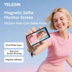 TELESIN Magnetic Phone Selfie Monitor Screen Vlog Selfie For iPhone Android Iphone Wireless Remote for MagSafe ZOOM Control