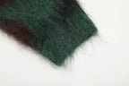 Men's Brand Loose Casual Knitted Sweater American Letter Contrasting Color Seahorse Hair Crew Neck Long Sleeve Sweater Trendy