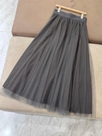 Fashionable versatile elegant women's mid length skirt