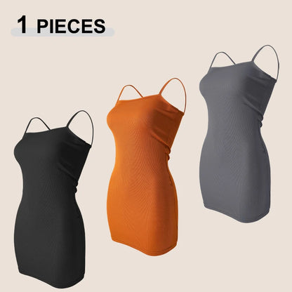 New Summer Stretch Mini Dress 2026 Women Sexy Bodycon Skirt Strap Beach Outfit Tight Wrap Hip Dress Sleeveless Camisole Sundress