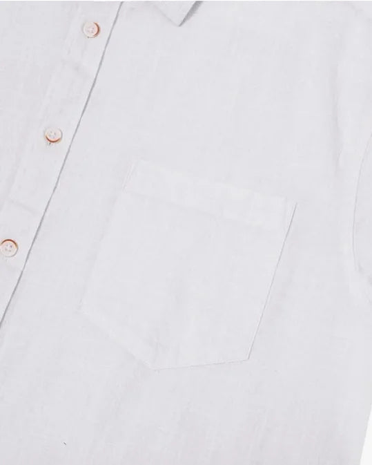 Men's Cotton Linen Short Sleeve Shirt Casual Button Down Shirt with Pocket Summer Beach Breathable Loose Tops Large size S-6XL