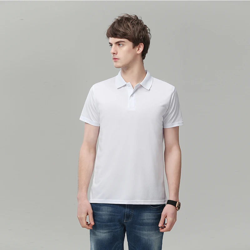 Sports quick-drying polo shirt Custom printed logo lapel cheap advertising T-shirt Marathon running embroidered pattern diy