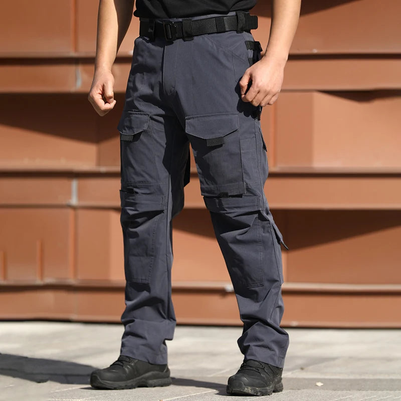 New Multi-pocket Cargo Pants Men Waterproof Work Tactical Trousers Spring Autumn Wear-Resistant Outdoor Hunting Training Pant