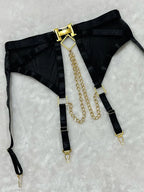 Belamimi 4 Piece Set Sexy Chain Halter Underwear Set For Women Erotic Lingerie Temptation Sexy Role Play Chain Underwear Set