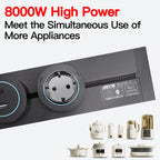 Wall Mounted Power Track Socket US EU UK Plug Adapter 40/50cm Office Electrical Outlet Wall socket USB Type C Grey Black