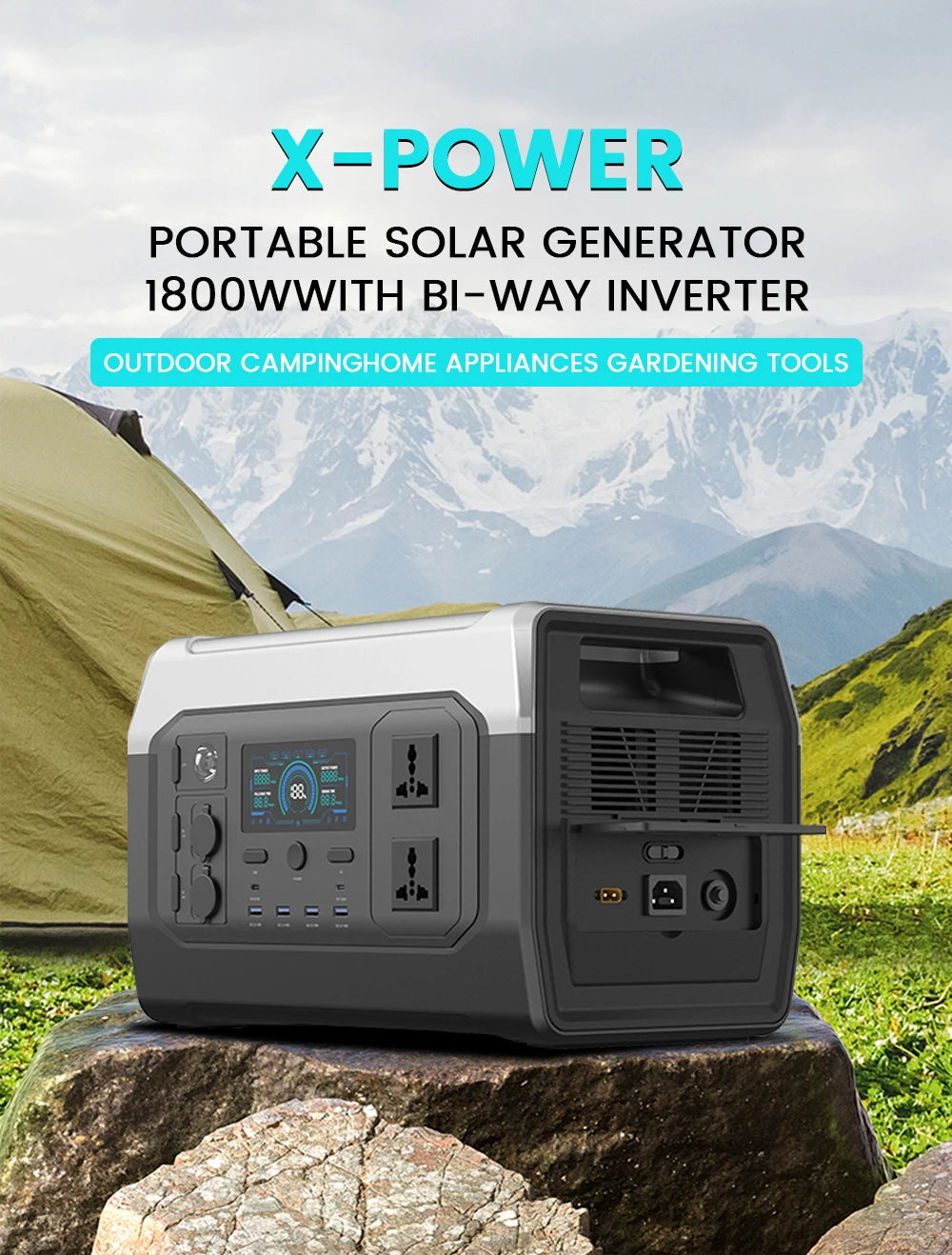 2400W 1800W 500W Portable Power Station Outdoor UPS Function Pure Sine Wave Lifepo4 Batteries 220V портативная эле