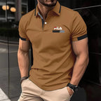 Men's Short Sleeve Polo Shirt Contrast Collar Cuff Design Casual Business Golf T Shirt For Man men's Polo Shirts Mens Clothing