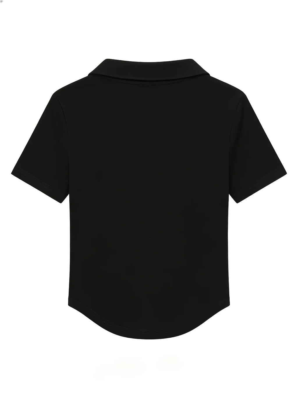 Summer women's white short sleeved POLO T shirt loose and comfortable soft vacation punk style