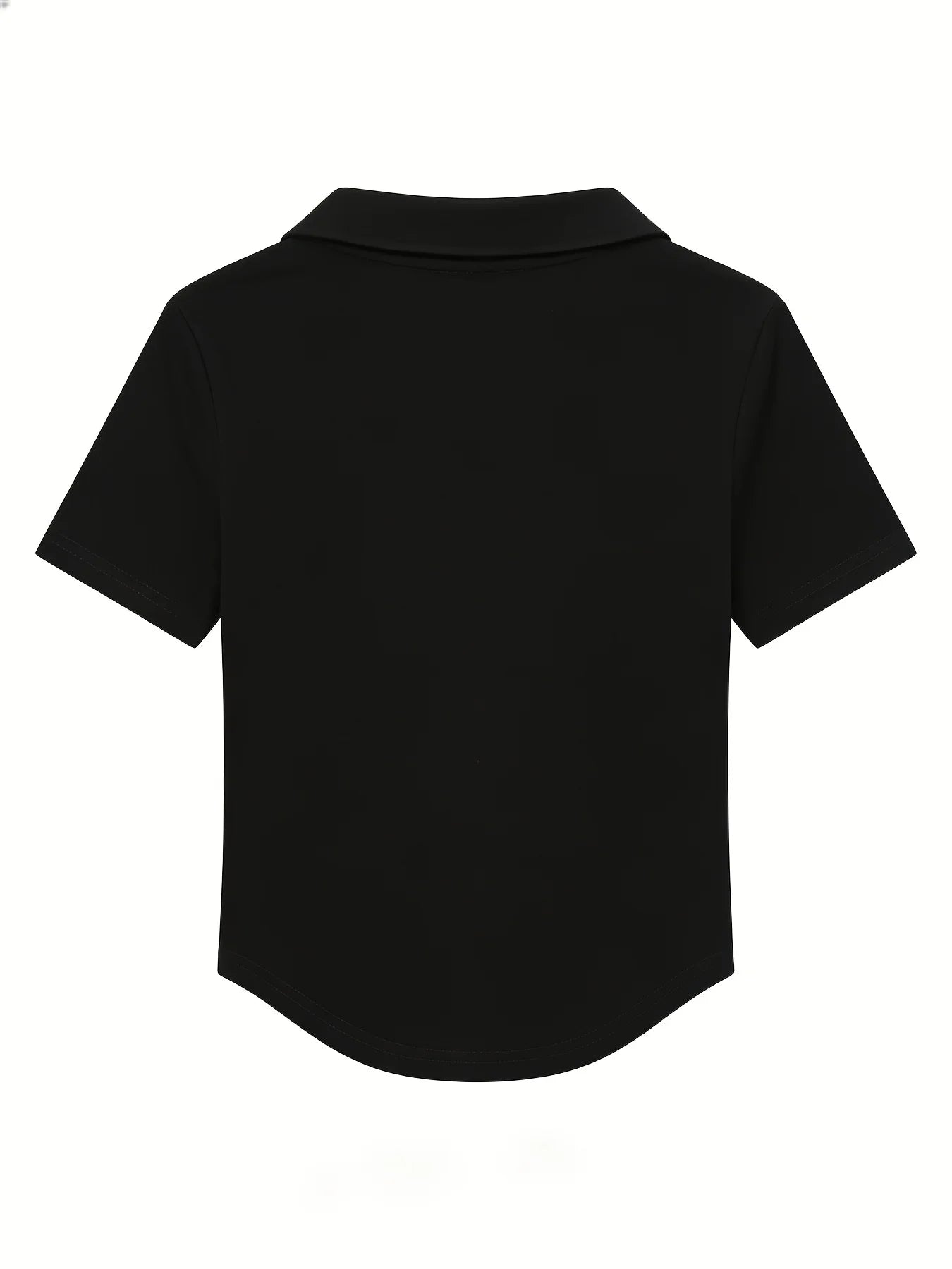 Summer women's white short sleeved POLO T shirt loose and comfortable soft vacation punk style