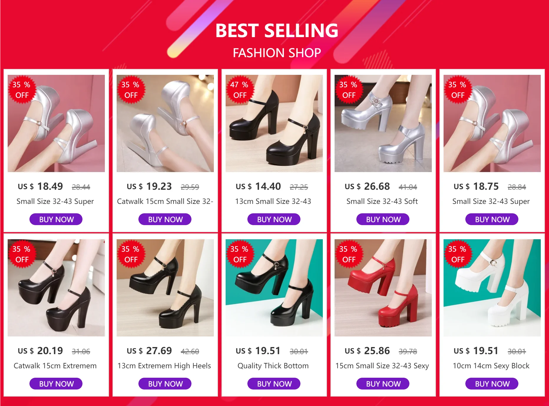15cm Small Size 32-43 Extremem Block High Heels Shoes 2026 Fall Shallow Thick Chunky Platform Shoes Women Pumps Sexy Model Party